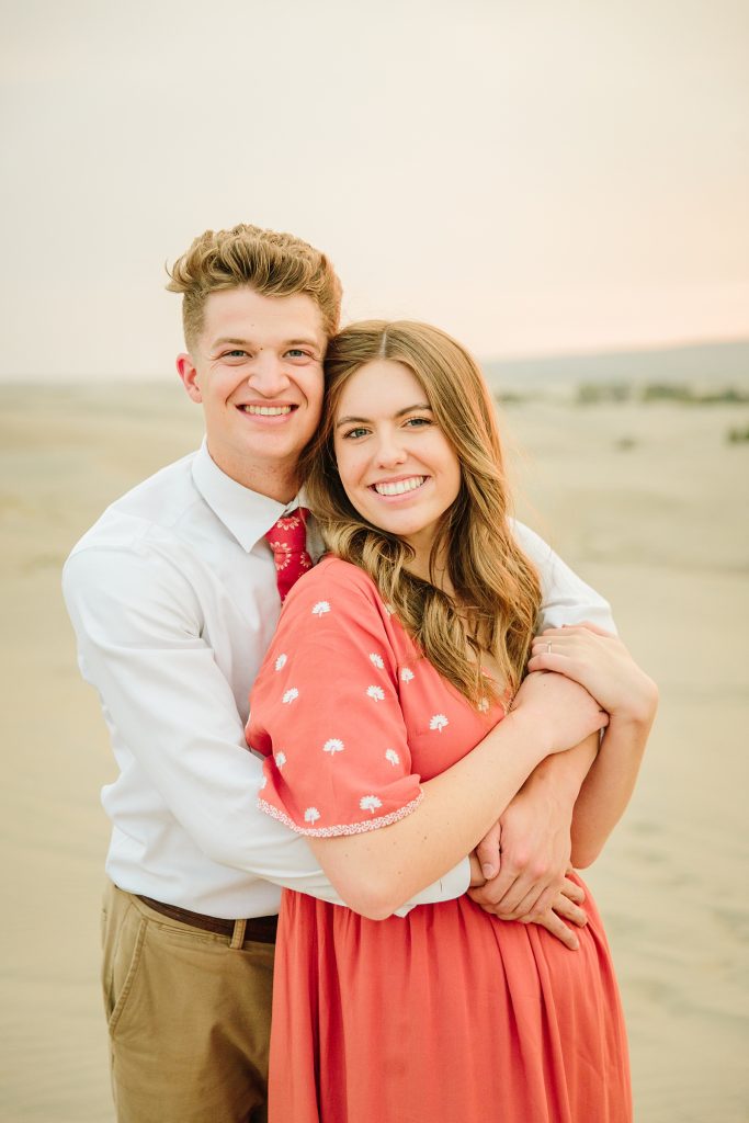 sand dune couples engagement session 