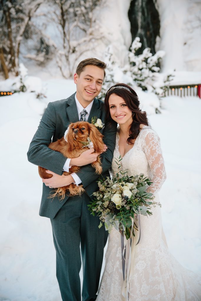 Winter Wedding Dog Photos