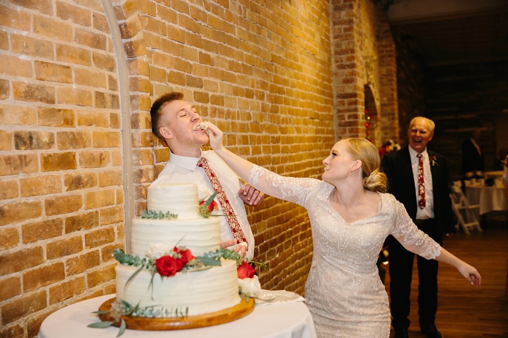 Best Jackson Hole Bakeries bakes a stunning cake that the bride and groom feed to each other during their reception