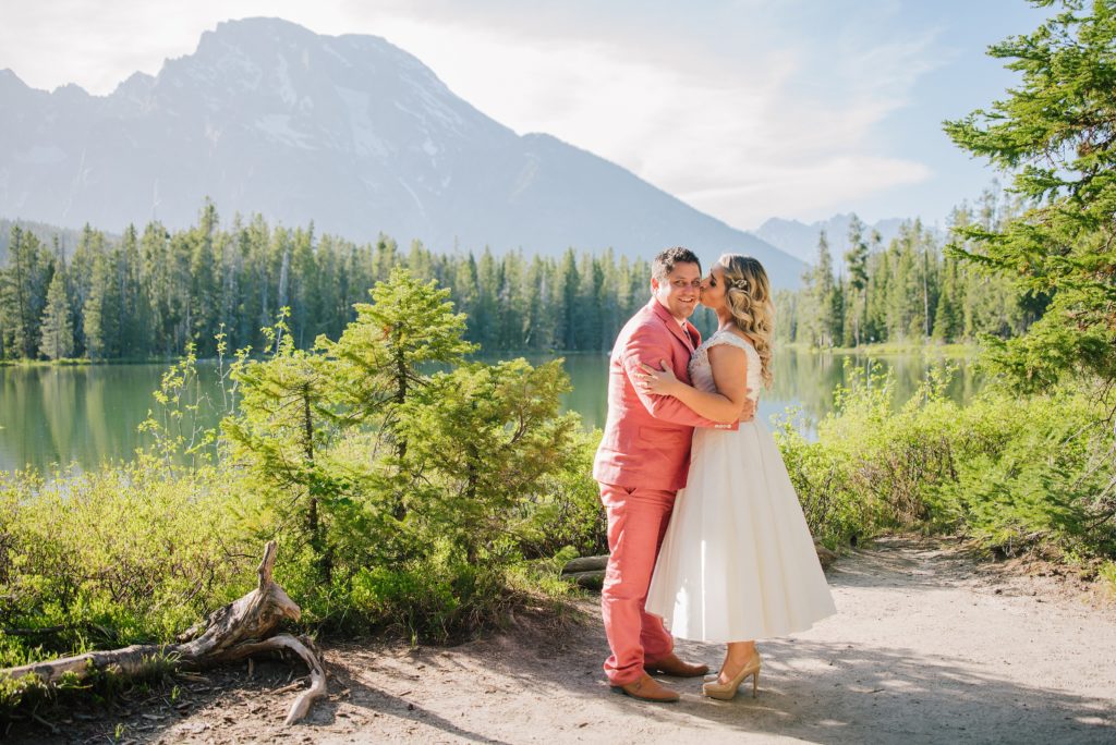 Jackson Hole wedding photographer captures Moments after elopement in Jackson Hole