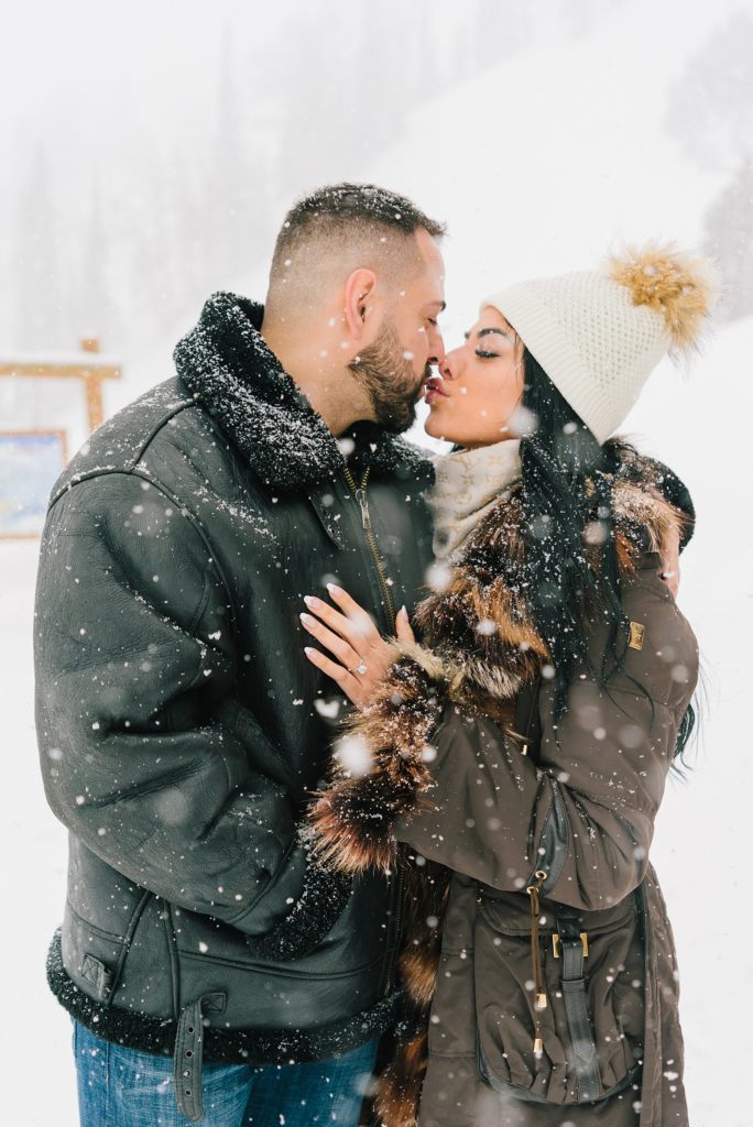 Engagements in snowy jackson Hole