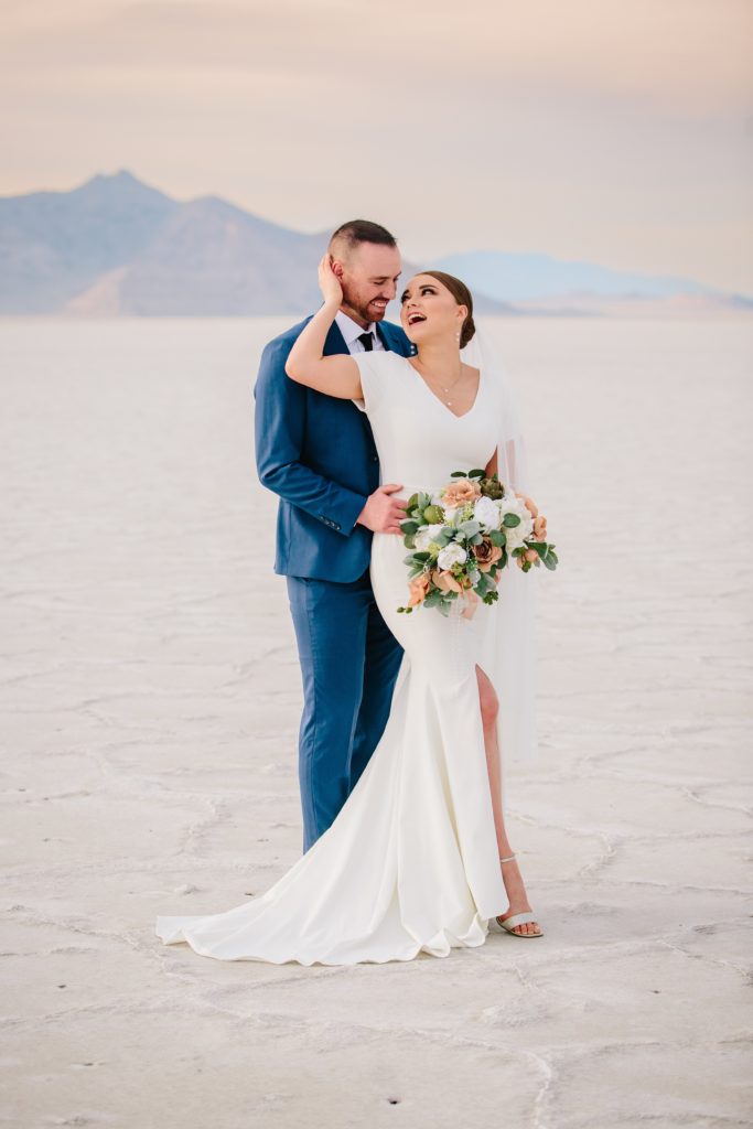 Jackson Hole wedding photographer captures bride and groom during outdoor bridals