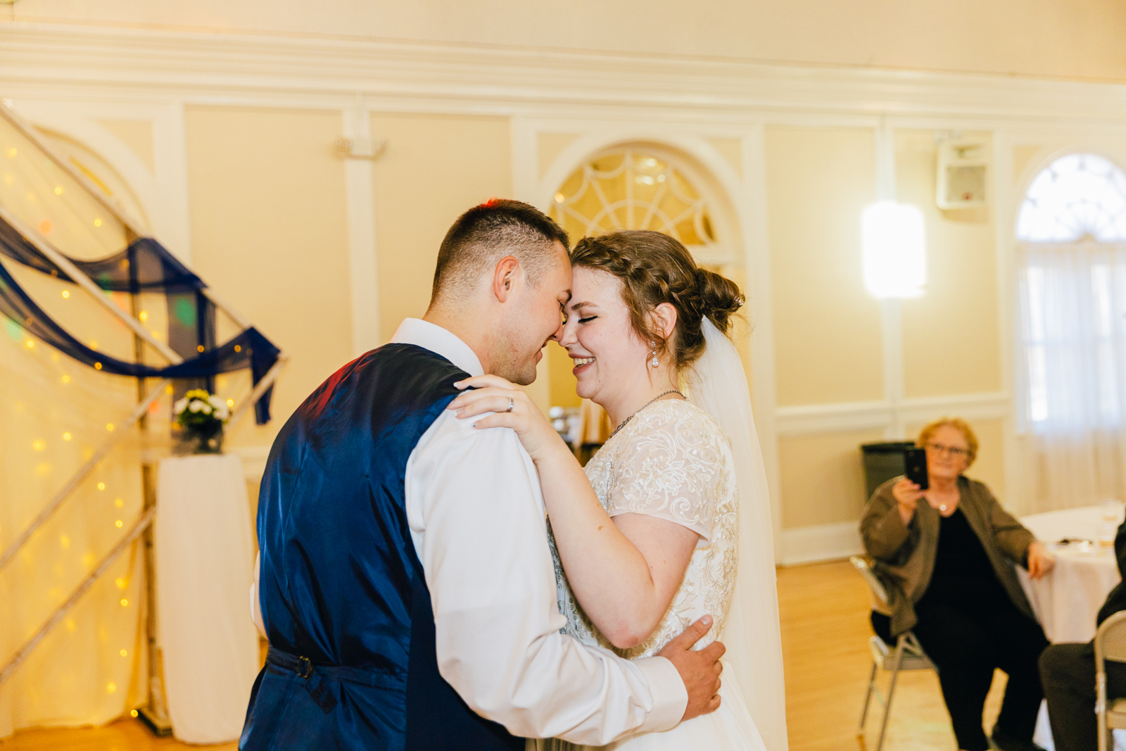 Jackson Hole wedding photographers capture First dance bride and groom dancing