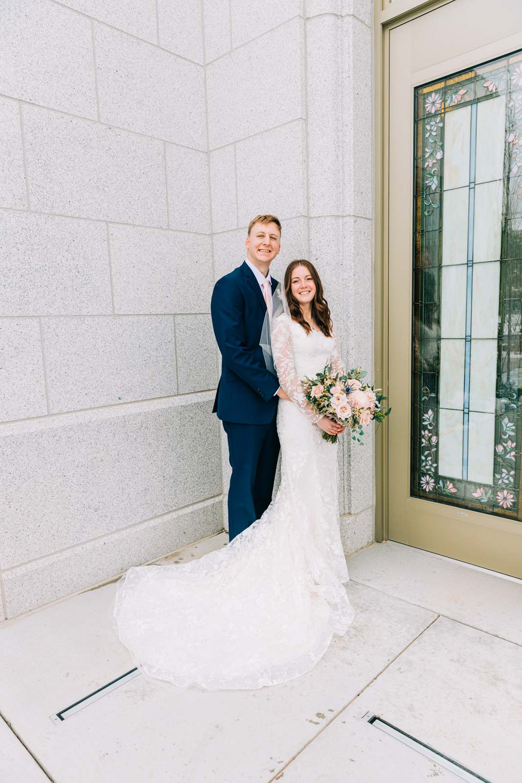 Jackson Hole wedding photographer captures posed bride and groom
