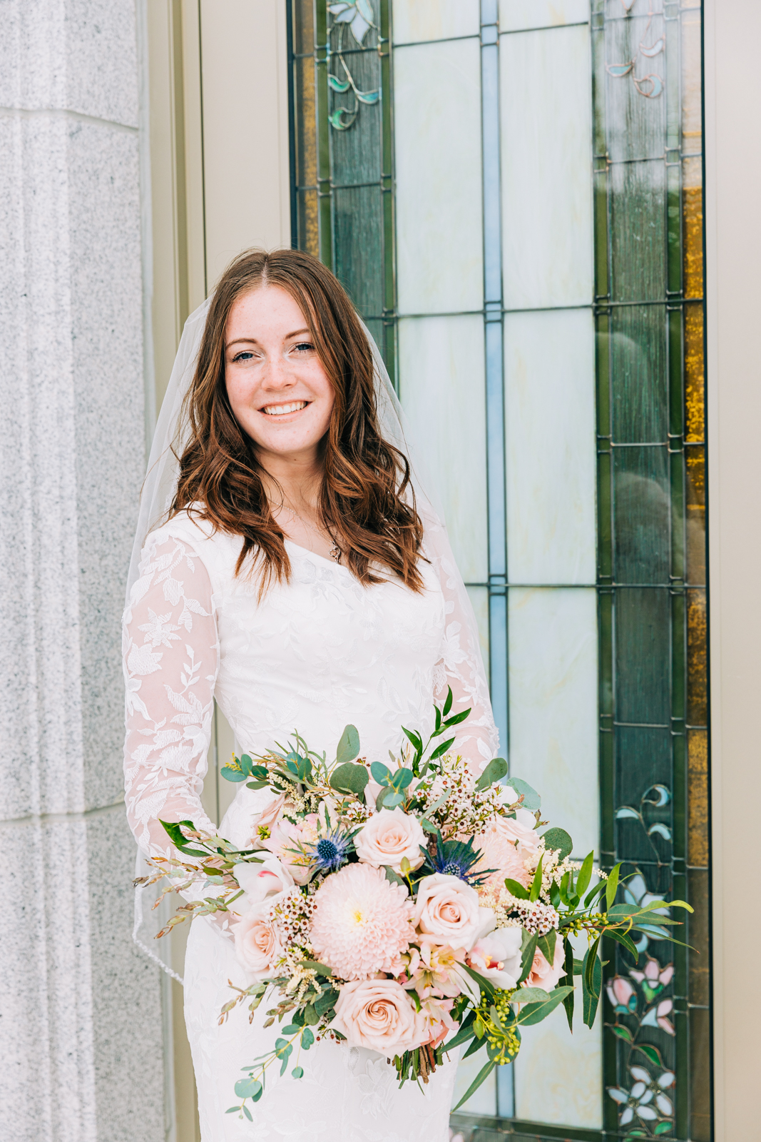 Jackson Hole wedding photographer captures bride smile