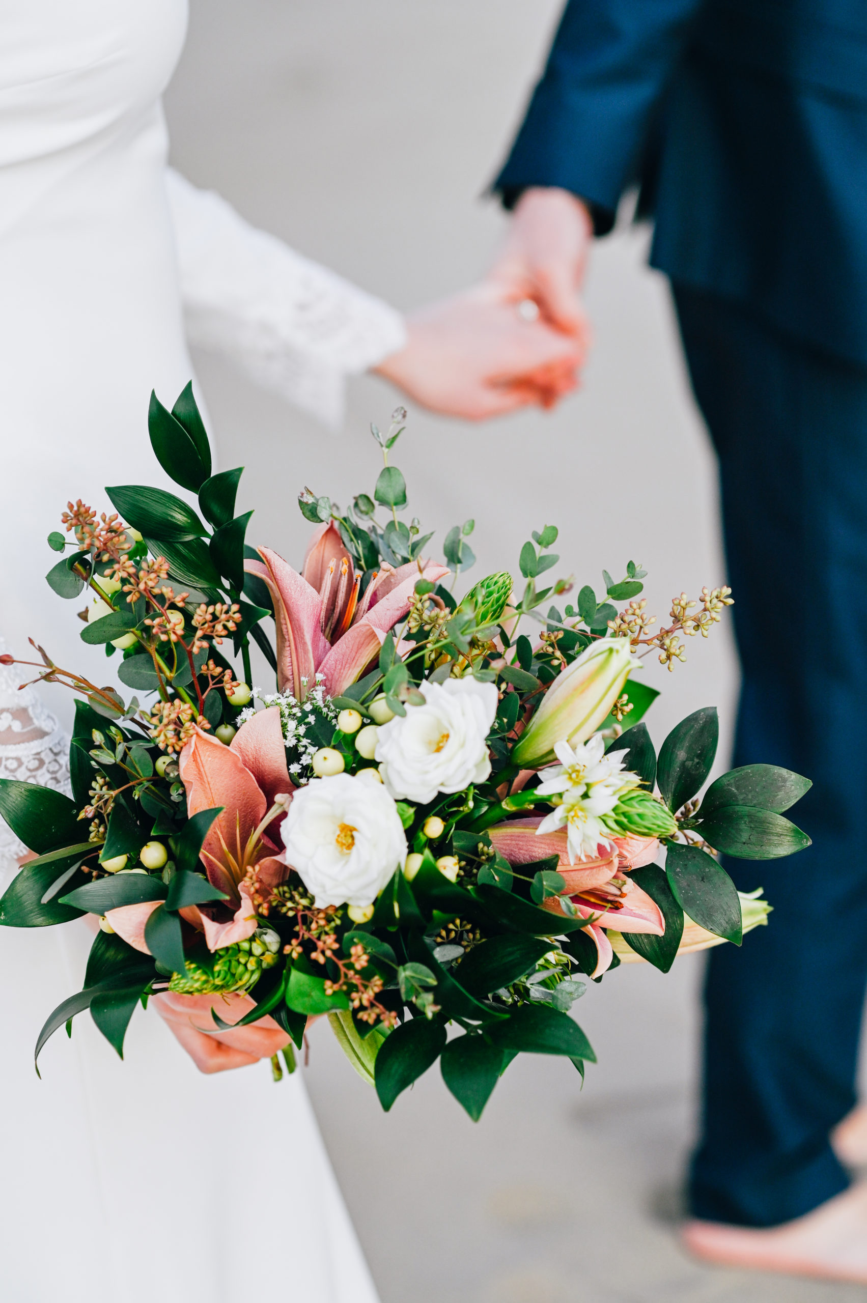 beautiful lily bouquet Sand Dune Plush Floral Bridals