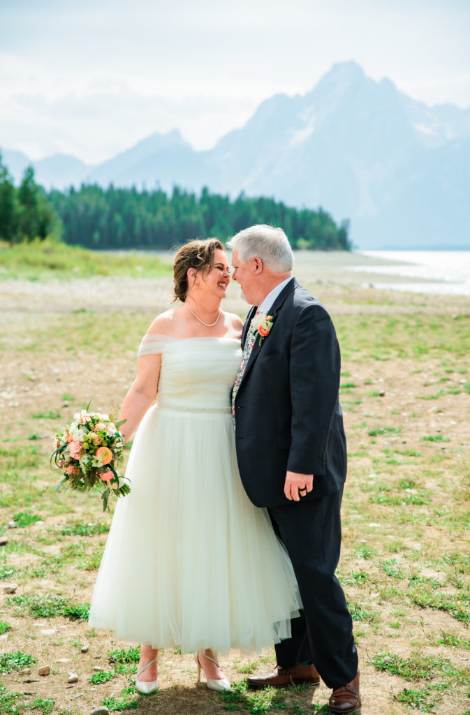 jackson hole wedding photographer captures bride and groom portraits after grand teton national park elopement